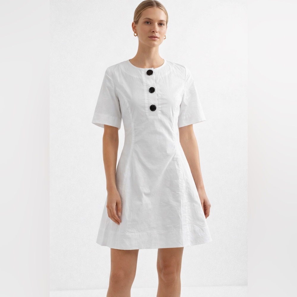 NWT Pearl by Lela Rose Cotton Poplin A-Line Dress